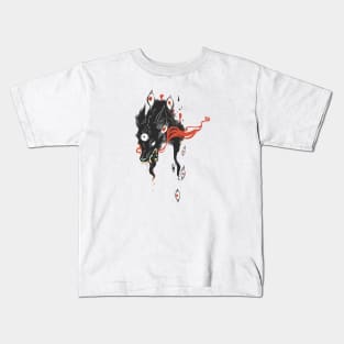 Magical Wolf Third Eye Art Kids T-Shirt